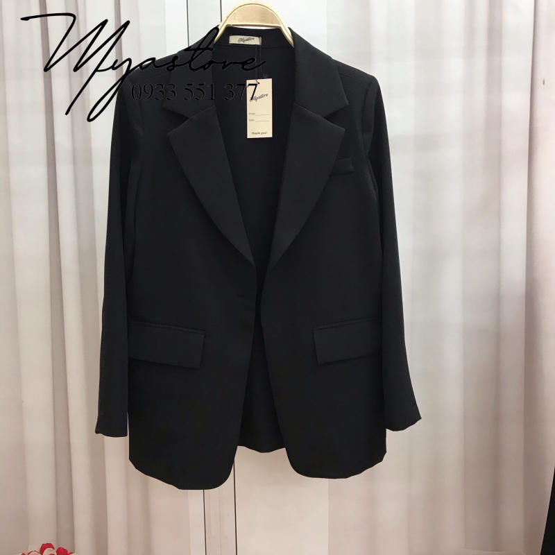 Set Blazer nữ màu đen cao cấp công sở dự tiệc 