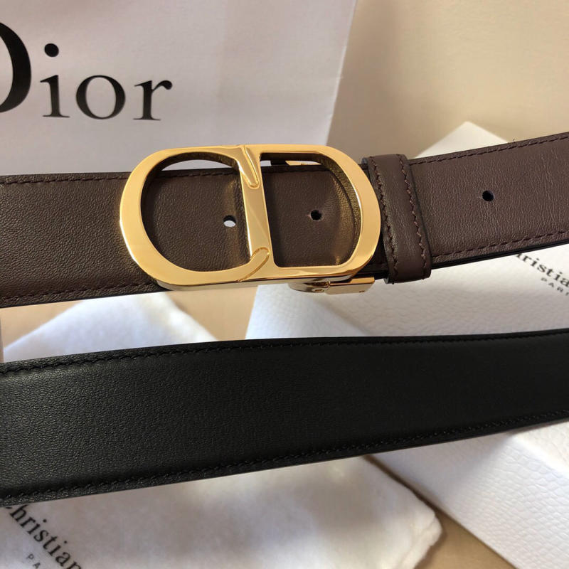 Thắt lưng nam Dior bản 3,5cm màu nâu