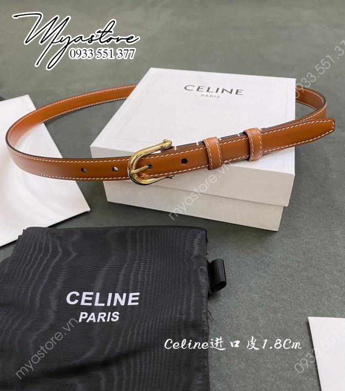 Thắt lưng nữ Celine siêu cấp bản 1,8cm màu nâu