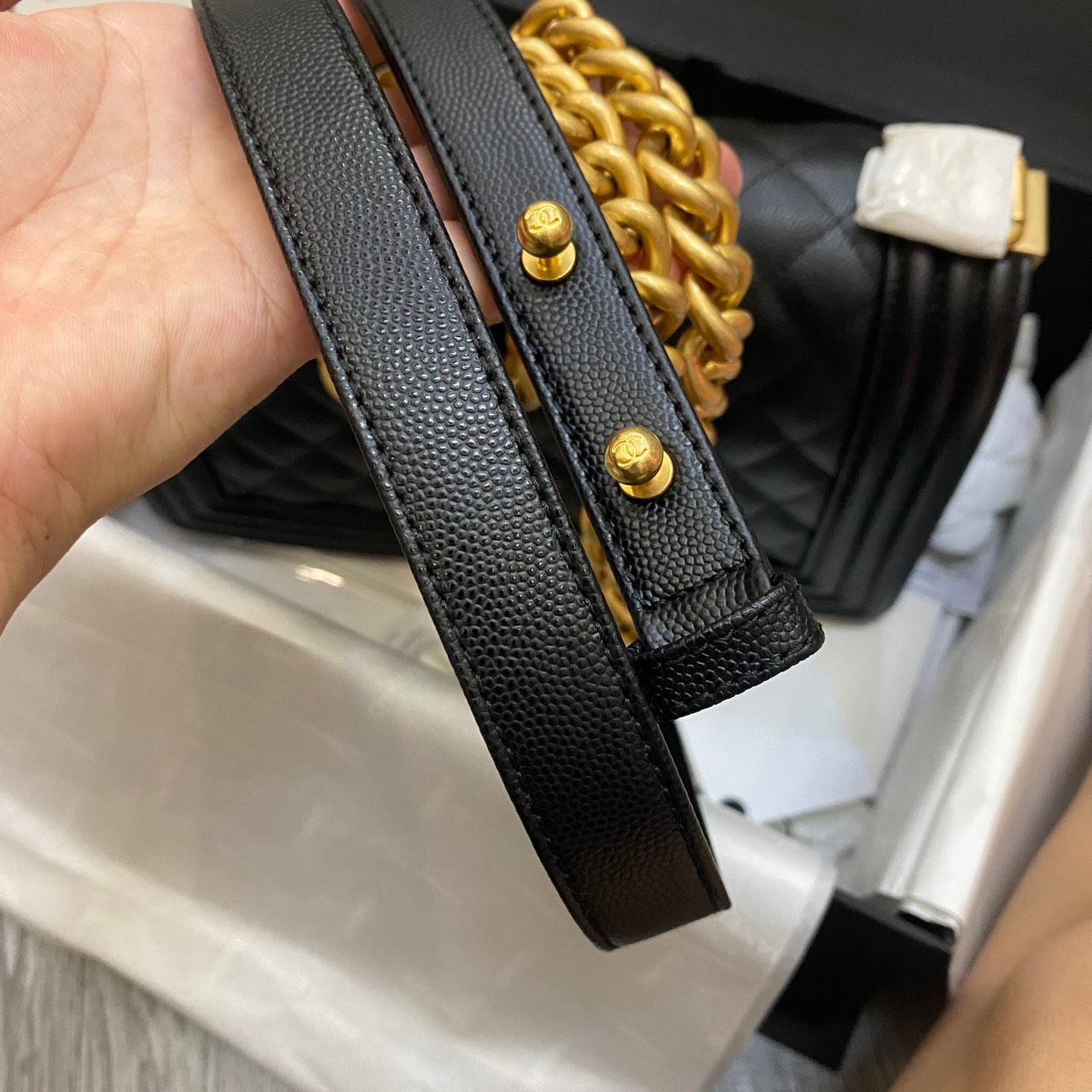 Túi Chanel Boy size 25cm siêu cấp 1:1