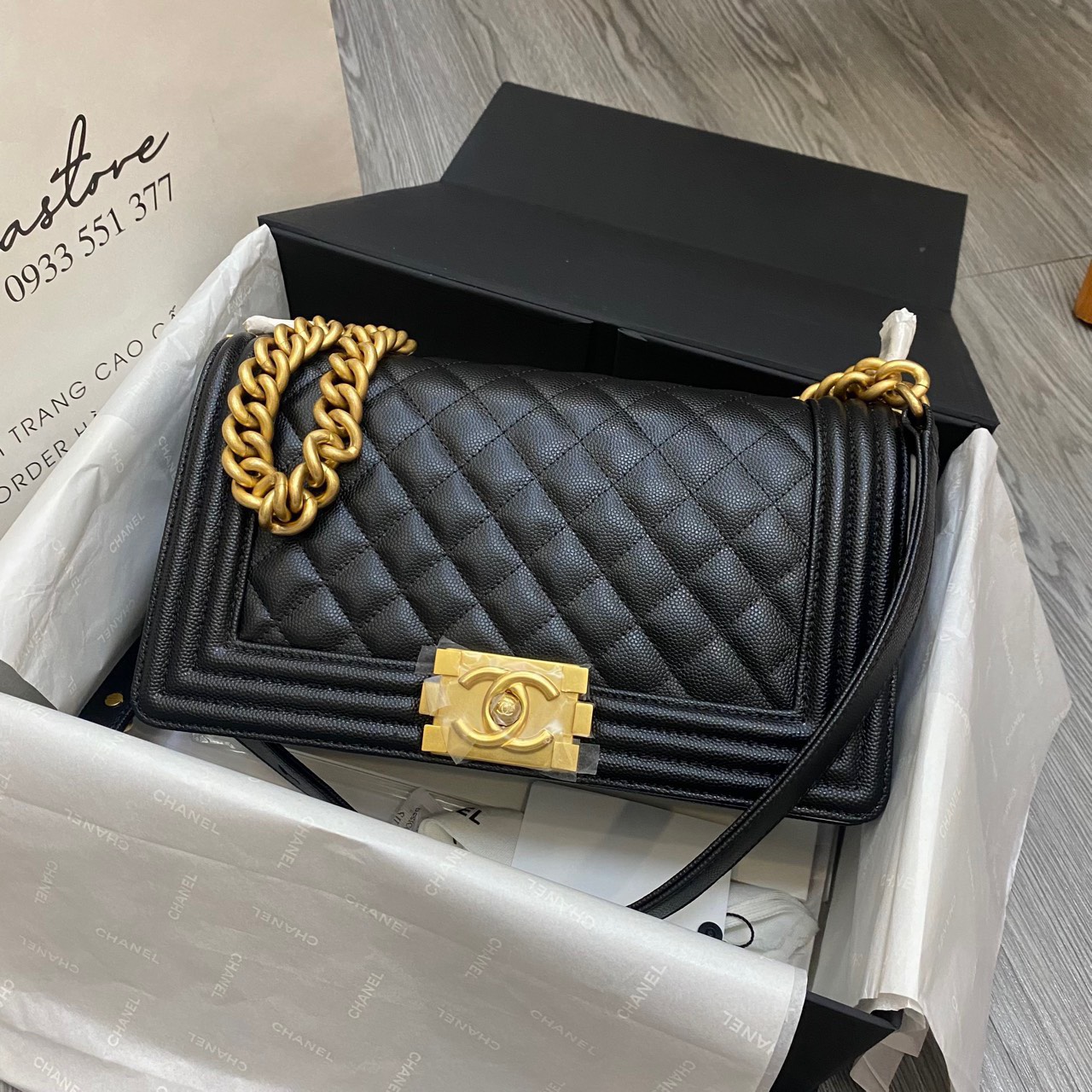 Túi Chanel Boy size 25cm siêu cấp 1:1