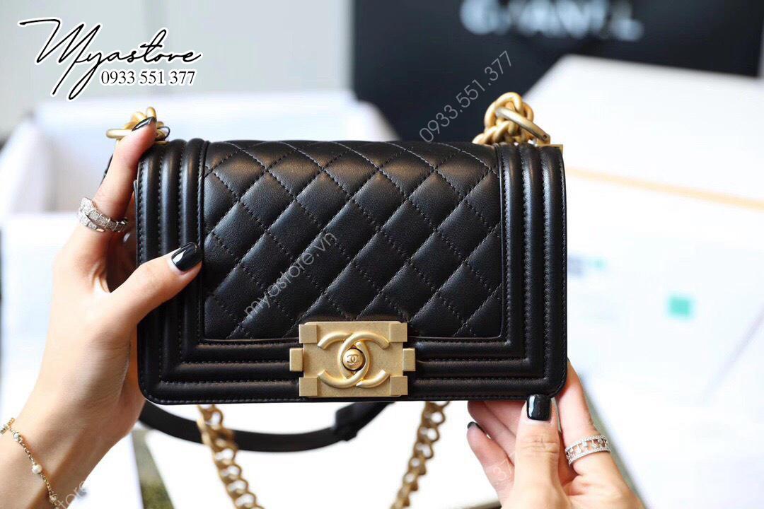 Túi Chanel boy 20cm siêu cấp màu đen