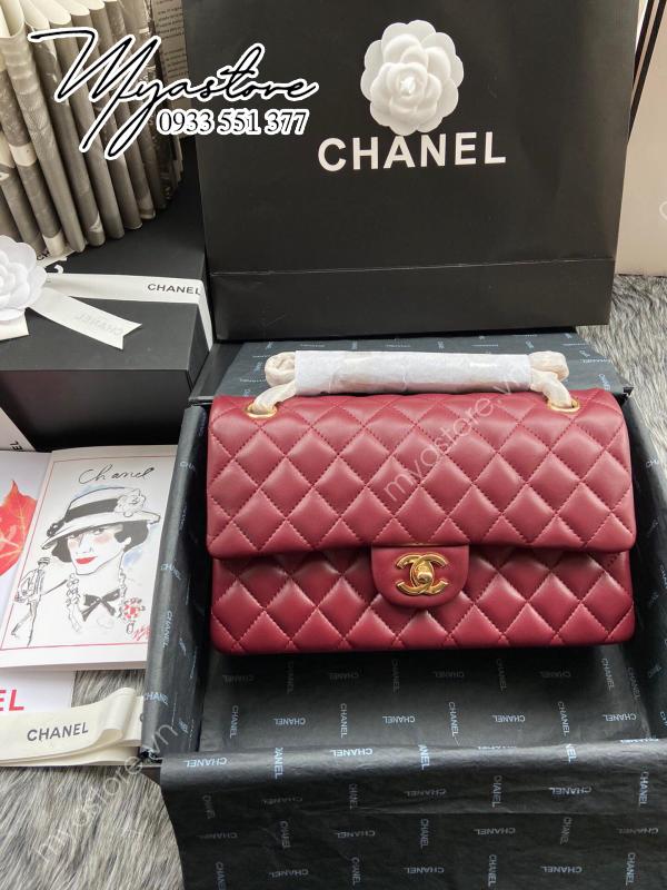 Túi Chanel Classic Cf 1112 like auth màu đỏ đô