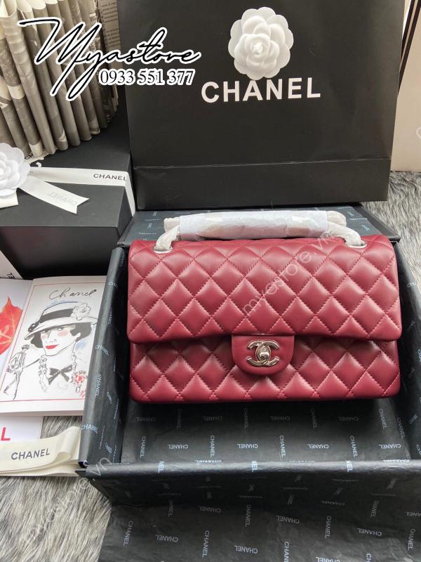 Túi Chanel Classic Cf 1112 like auth màu đỏ đô