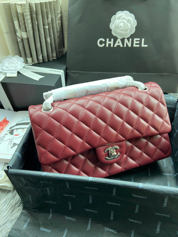 Túi Chanel Classic Cf 1112 like auth màu đỏ đô