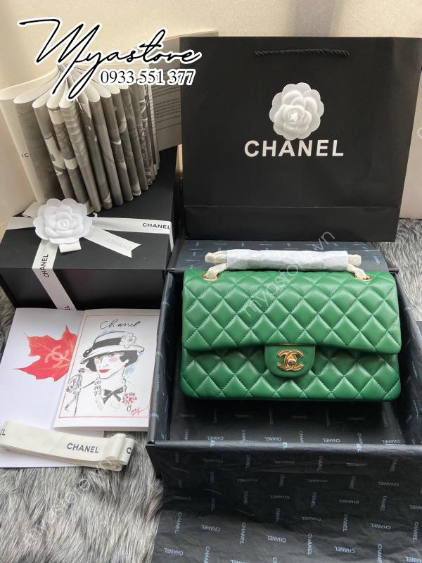 Túi Chanel Classic Cf 1112 like auth màu xanh lá