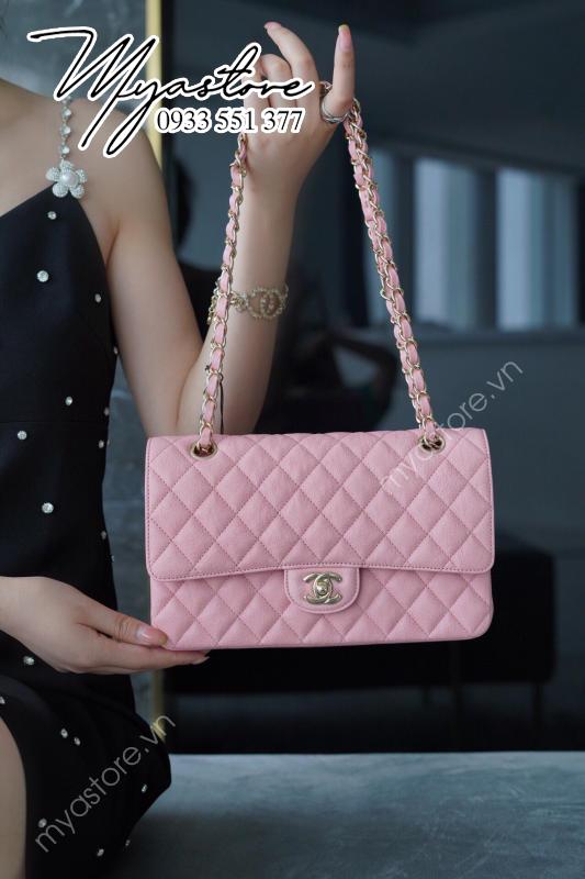 Túi Chanel Classic màu hồng size 30cm