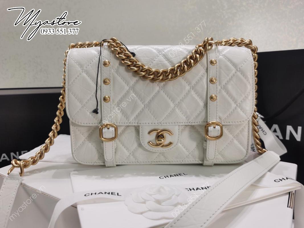 Túi Chanel 𝟮𝟬𝟮𝟮 messenger siêu cấp màu trắng