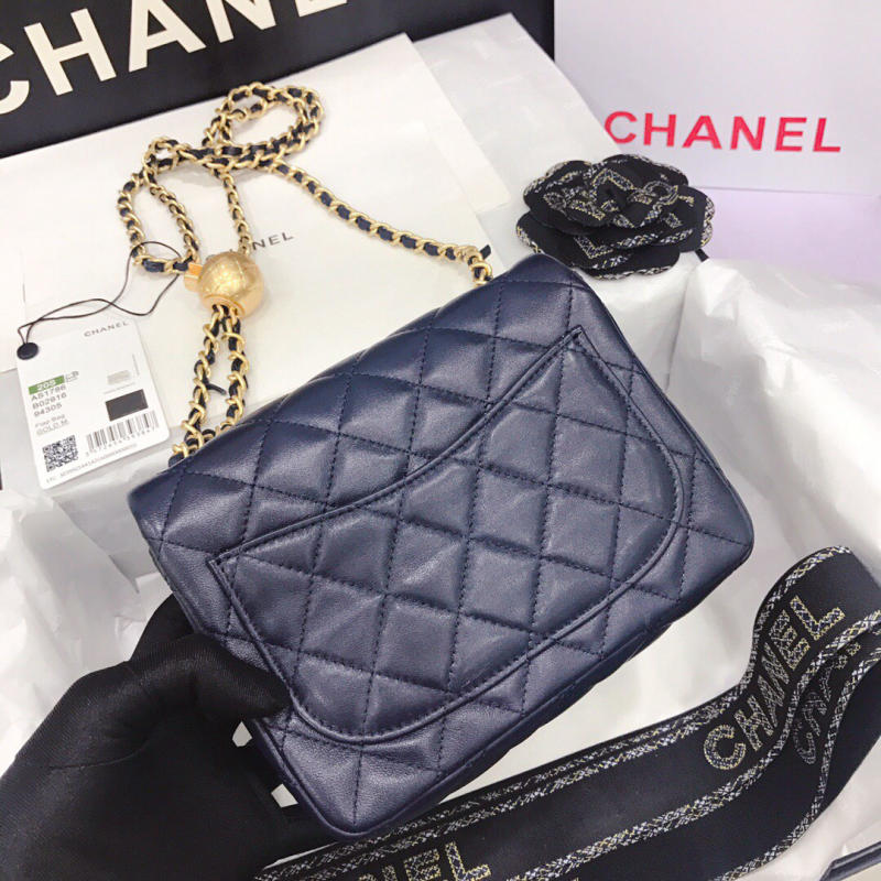 Túi Chanel mini bag Classic Flap siêu cấp màu xanh đen