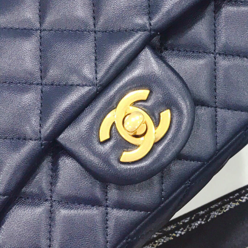 Túi Chanel mini bag Classic Flap siêu cấp màu xanh đen