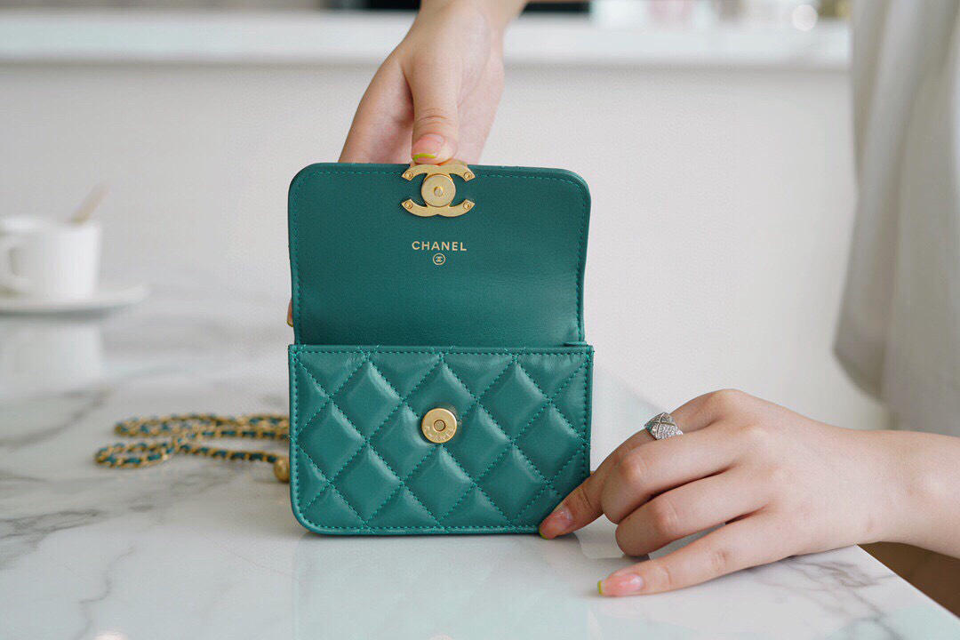 Túi Chanel mini siêu cấp Màu xanh lá cây Malachite