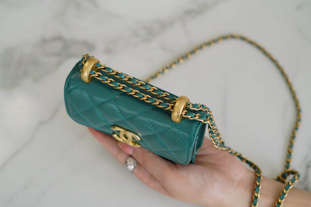 Túi Chanel mini siêu cấp Màu xanh lá cây Malachite