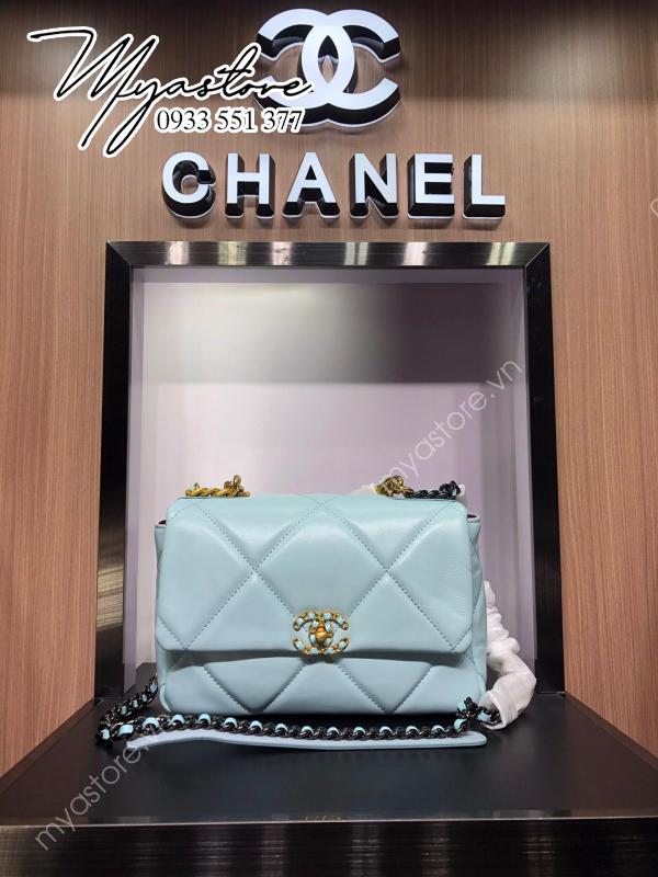 Túi Chanel Neimai Hardware Chanel Thu Đông 19Bag like auth màu xanh ngọc