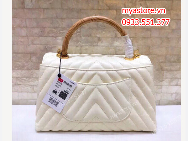 Túi chanel nữ màu trắng sữa siêu cấp size 23cm và 28cm