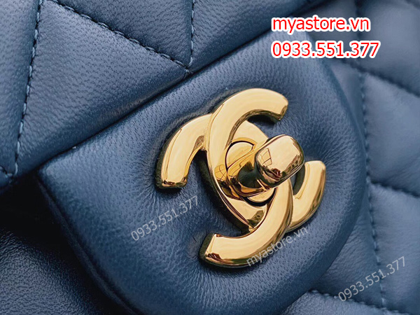 Túi Chanel nữ Siêu cấp màu xanh nhớt size 25cm