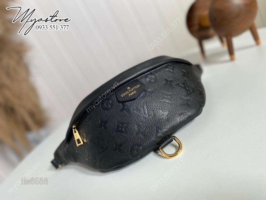 Túi đeo chéo LV Monogram Bumbag đen siêu cấp 1:1