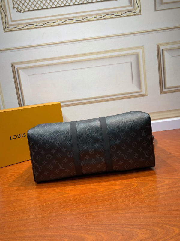 Túi du lịch Louis Vuitton KEEPALL 45 đen họa tiết cổ điển siêu cấp 1:1