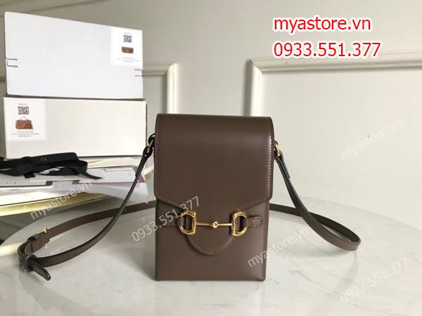 Túi Gucci nam nữ nhỏ gọn màu nâu