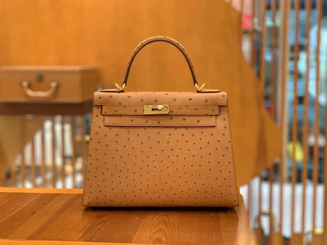 Túi Hermes Kelly da đà điểu like auth các màu