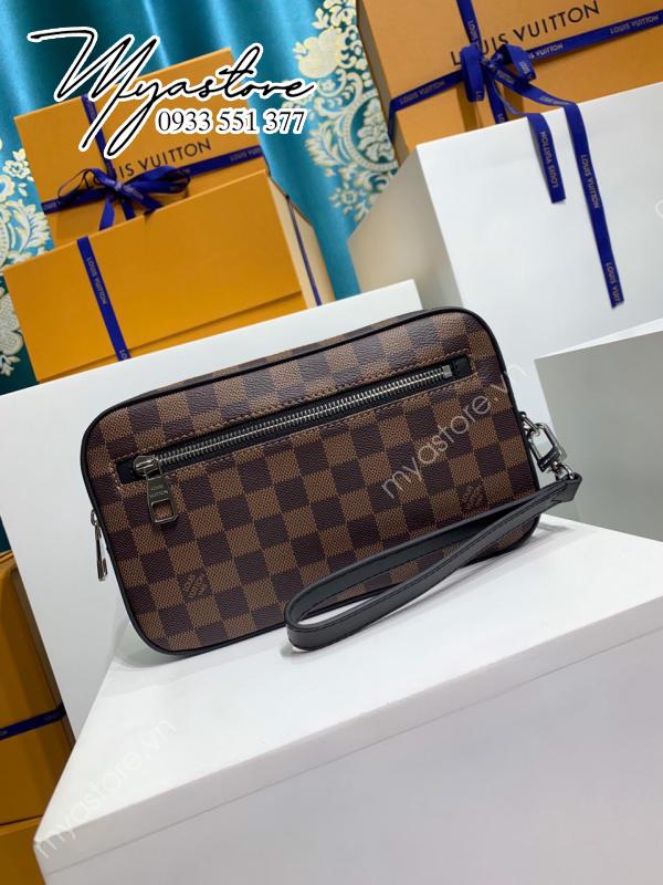 Ví Túi hộp LV Kasai Clutch Damier Graphite Bag siêu cấp 1:1