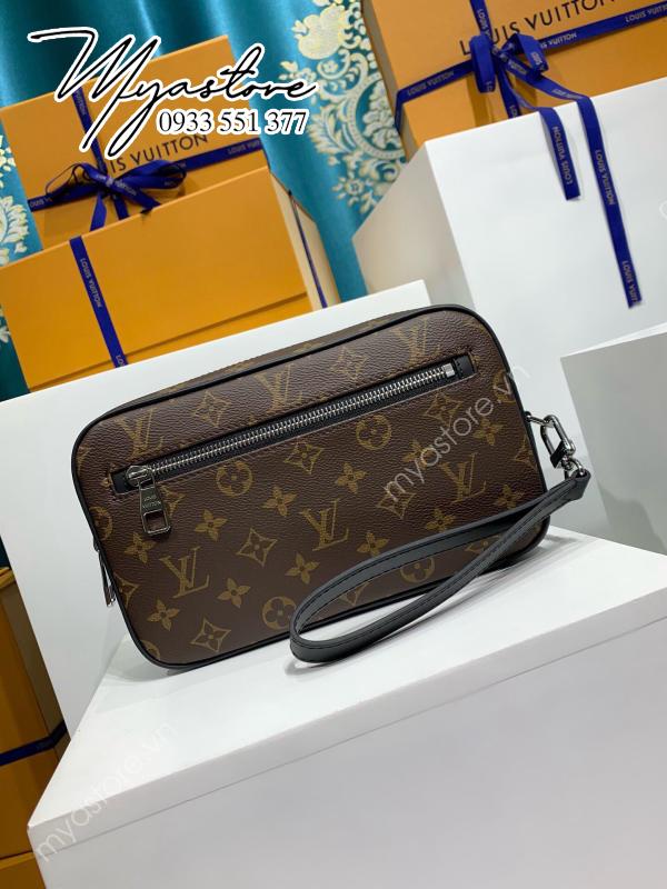 Ví cầm tay, túi hộp LV Kasai Monogram Macassar  Bag siêu cấp 1:1