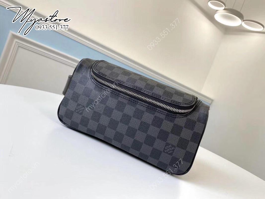 Ví, Túi hộp nam LV Damier Graphite Toiletry Pouch Bag siêu cấp 1:1