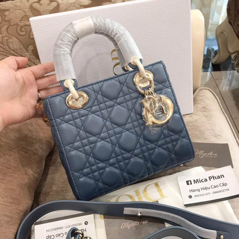  Túi Lady Dior My ABCDior màu xanh lam siêu cấp trả khách