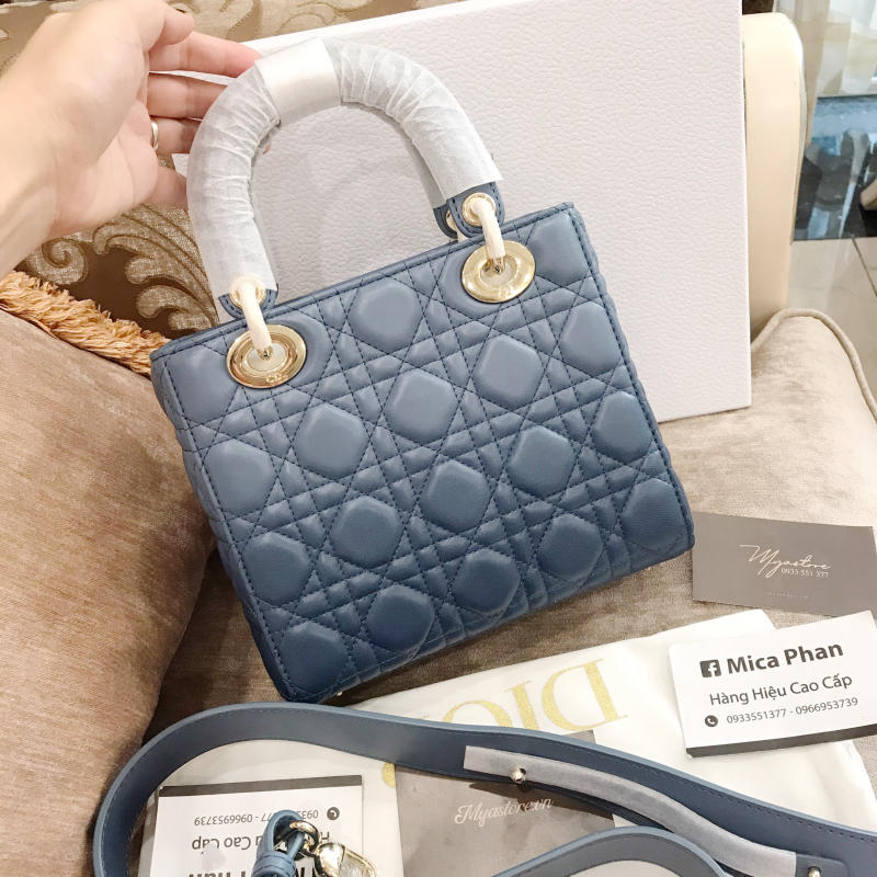  Túi Lady Dior My ABCDior màu xanh lam siêu cấp trả khách