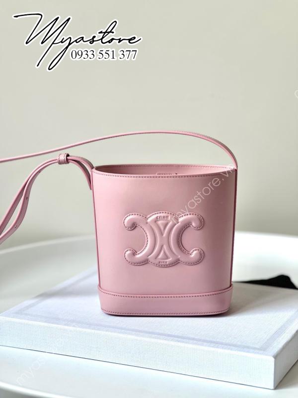 Túi xách Celine mini BUCKET CUIR hồng siêu cấp 1:1