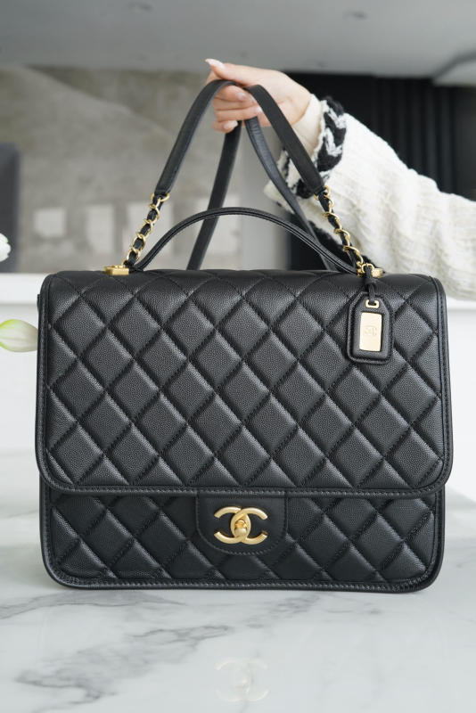 Túi xách Chanel 22K Black Caviar Messenger Backpack siêu cấp 1:1