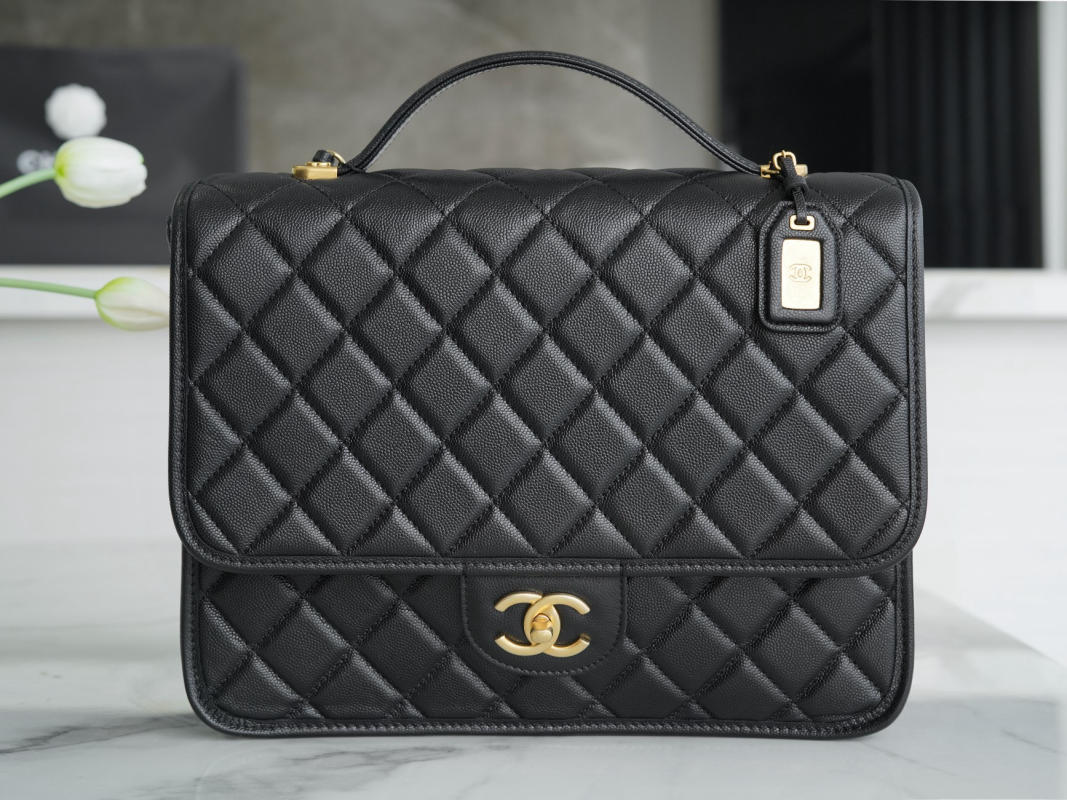 Túi xách Chanel 22K Black Caviar Messenger Backpack siêu cấp 1:1