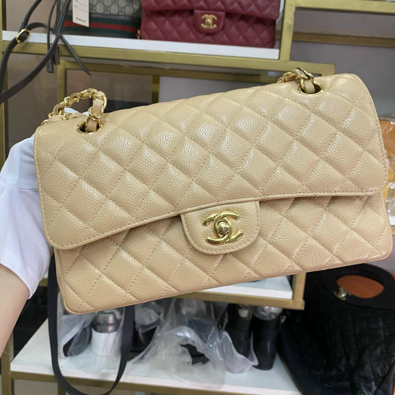 Túi xách Chanel beige medium siêu cấp về trả khách