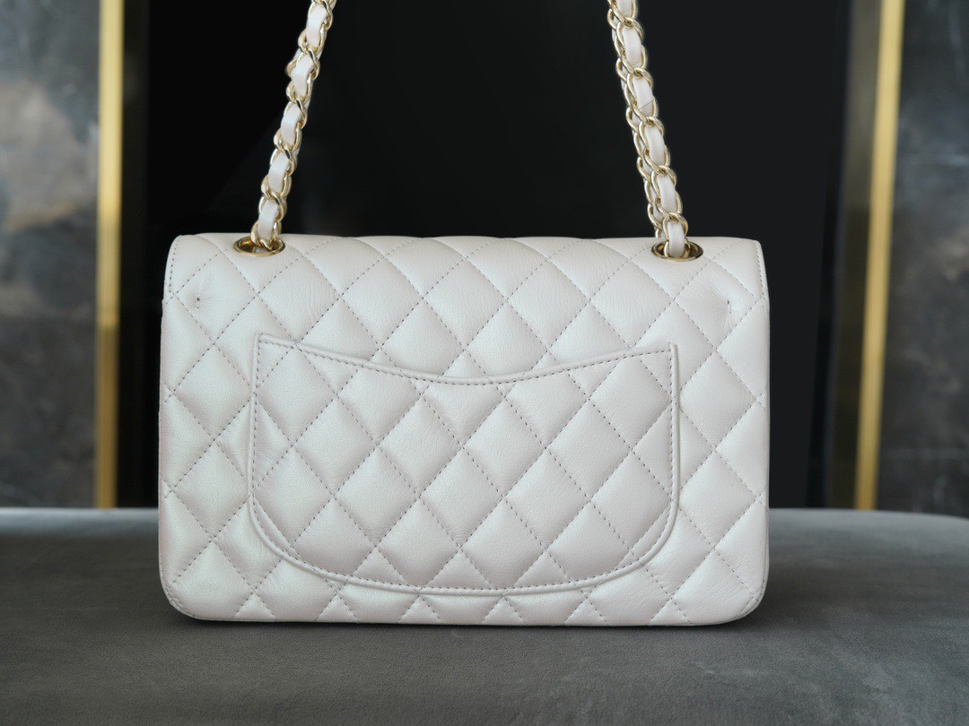 Túi xách Chanel Classic like auth size 23cm màu trắng