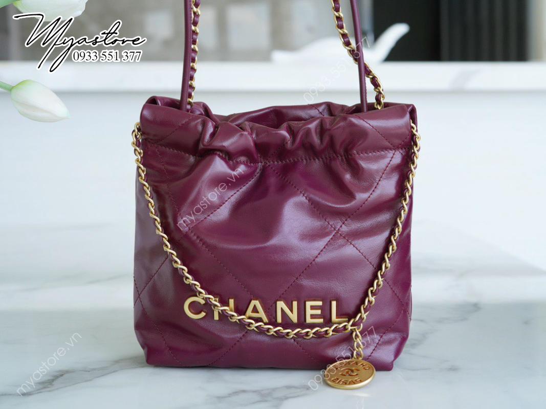 Túi xách Chanel mini 23S màu đỏ đô siêu cấp 1:1 