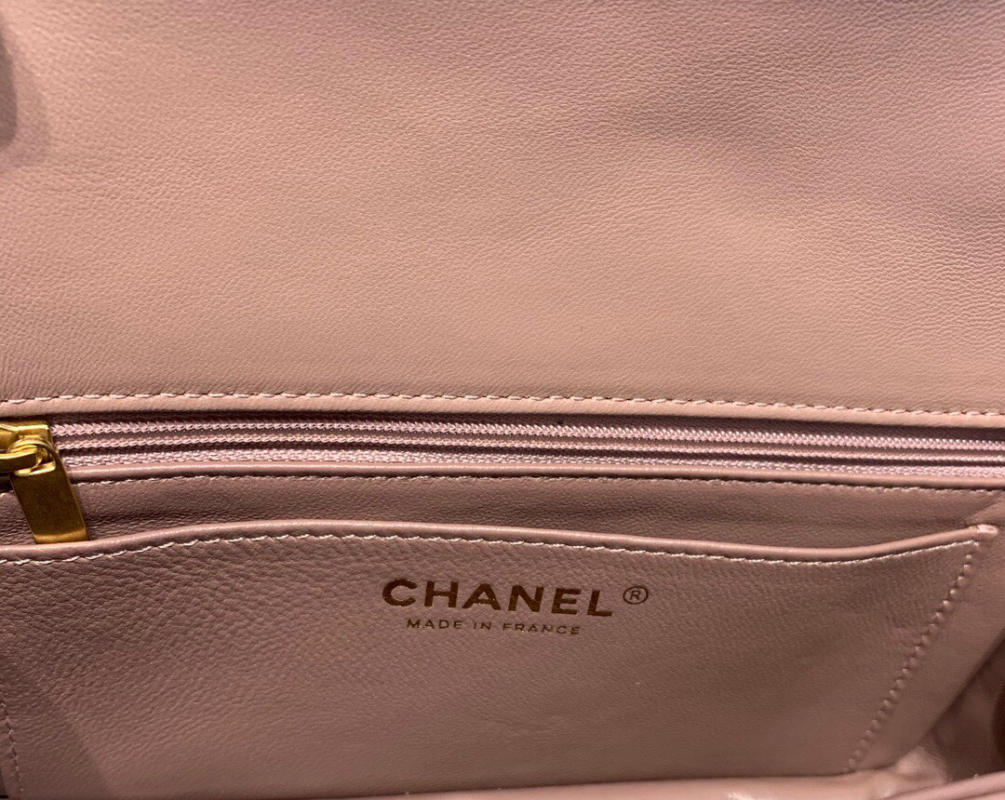 Túi xách Chanel Mini Flap Bag with Top Handle siêu cấp màu nâu