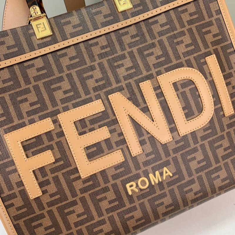 Túi xách Fendi SUNSHINE nâu siêu cấp 1:1