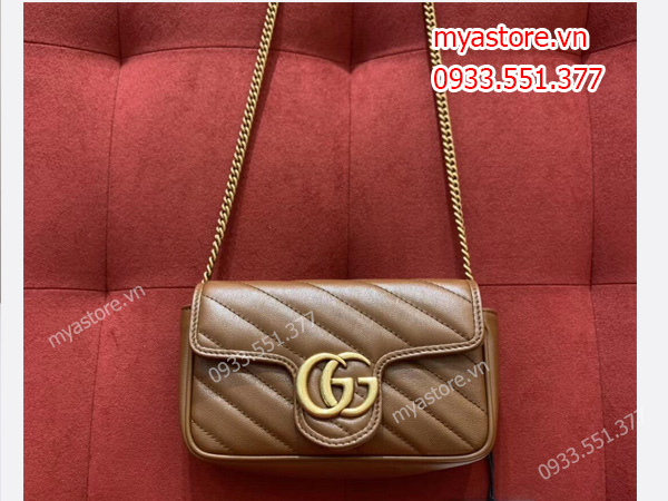 Túi xách Gucci 𝗺𝗮𝗿𝗺𝗼𝗻𝘁 𝘀𝘂𝗽𝗲𝗿𝗺𝗶𝗻𝗶 16.5cm