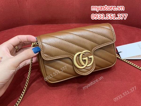 Túi xách Gucci 𝗺𝗮𝗿𝗺𝗼𝗻𝘁 𝘀𝘂𝗽𝗲𝗿𝗺𝗶𝗻𝗶 16.5cm