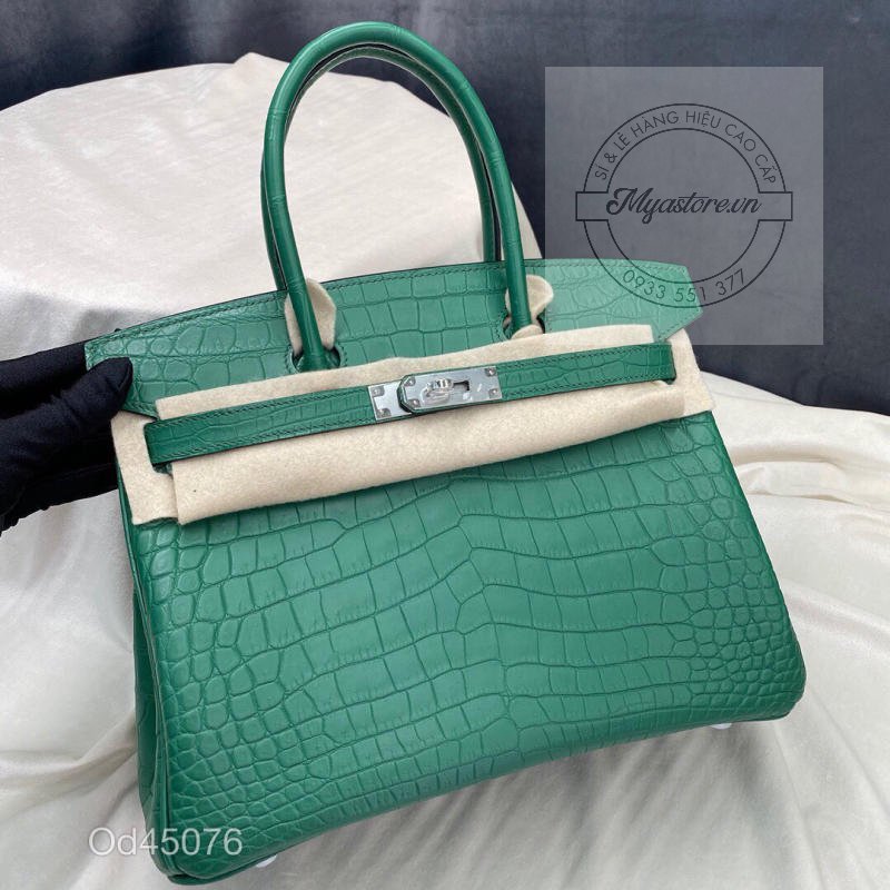 Túi xách Hermes Birkin da cá sấu nguyên bản Handmade likeauth bảo hành 2 năm các màu