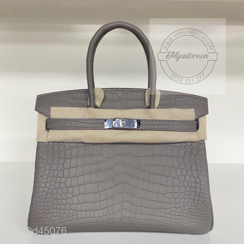 Túi xách Hermes Birkin da cá sấu nguyên bản Handmade likeauth bảo hành 2 năm các màu