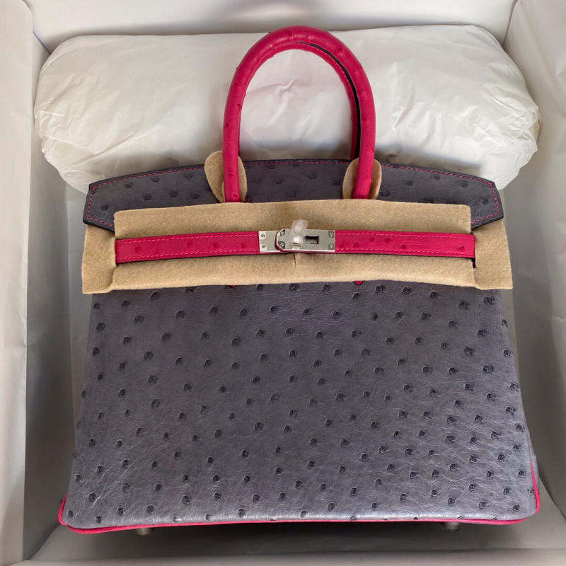 Túi Xách Hermes Birkin da đà điểu nguyên bản - Like auth