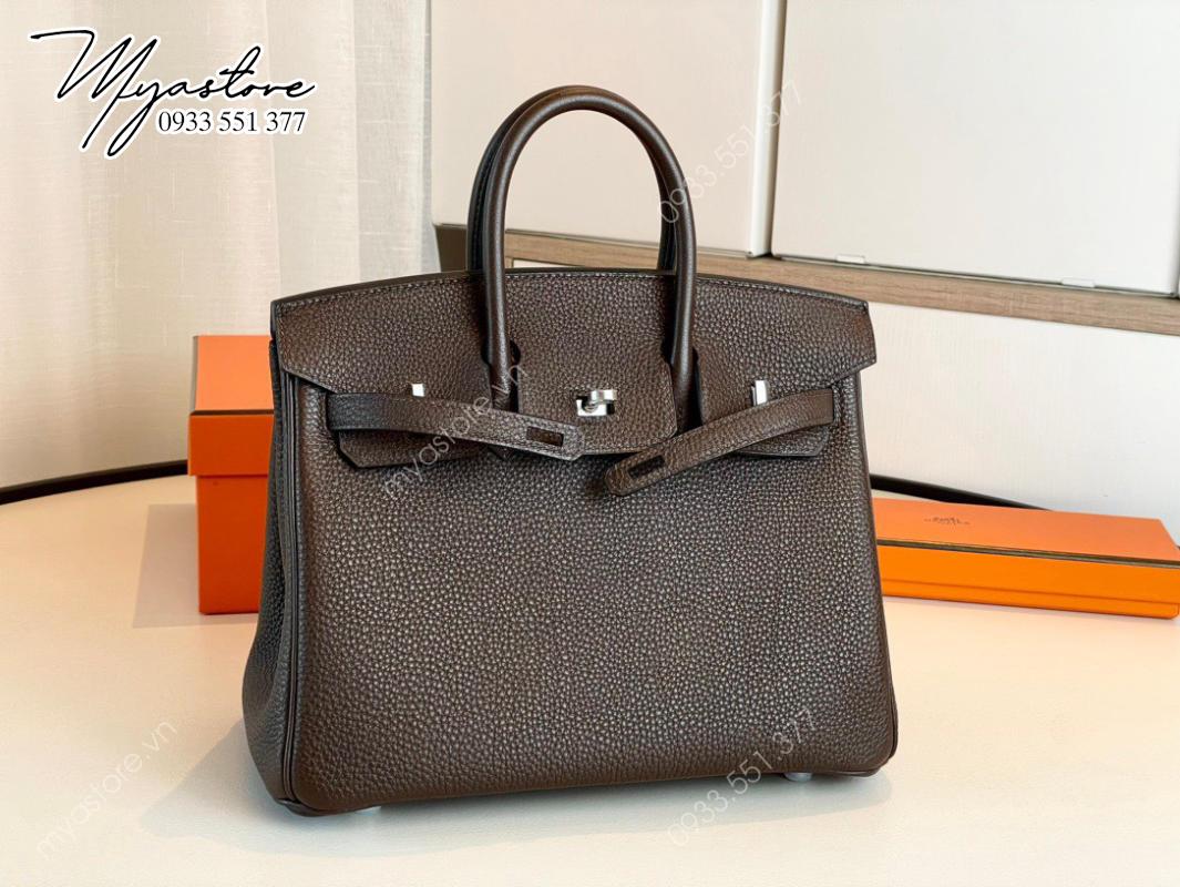 Túi xách Hermes birkin25 màu gỗ mun siêu cấp 1:1