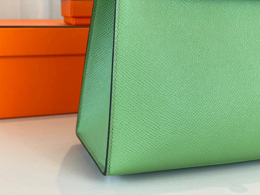 Túi xách Hermes Kelly 25 màu bạc hà siêu cấp 1:1