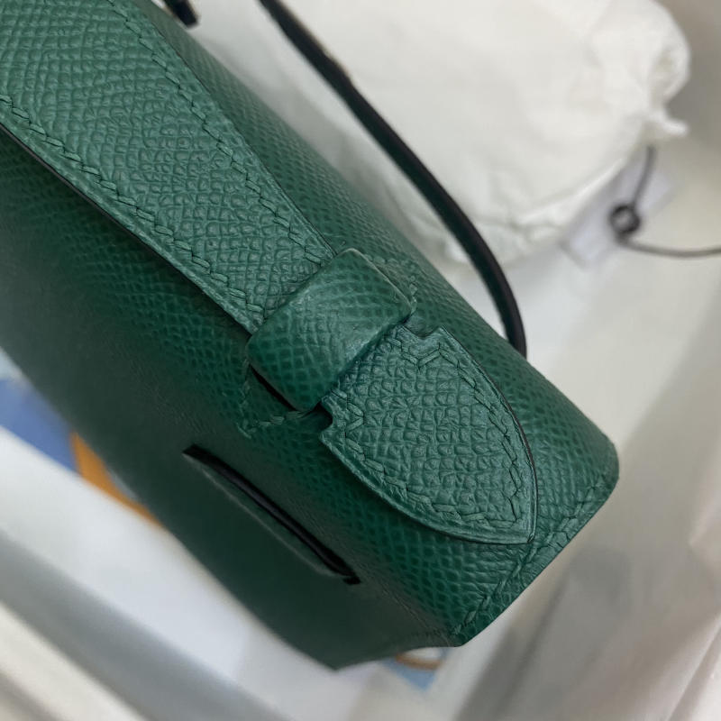 Túi xách Hermes Kelly màu xanh 1:1 trả khách 