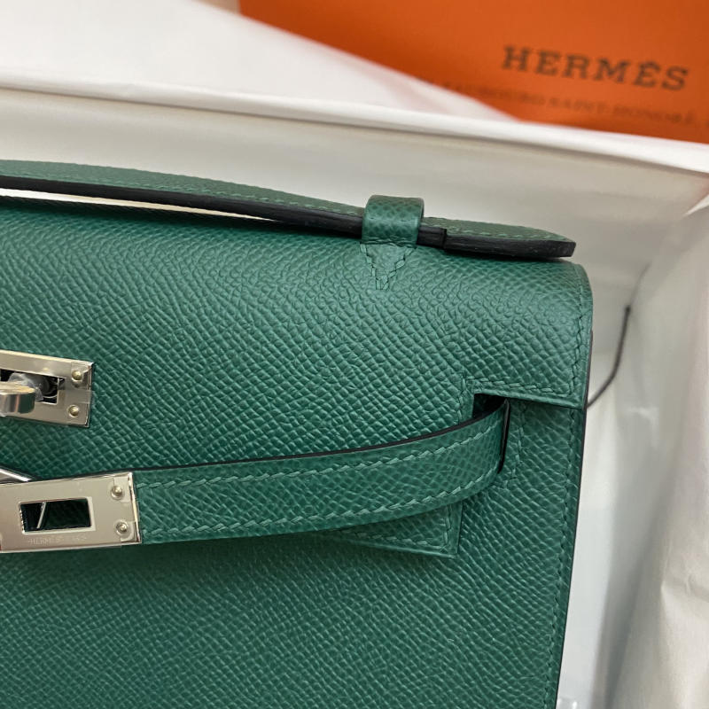 Túi xách Hermes Kelly màu xanh 1:1 trả khách 