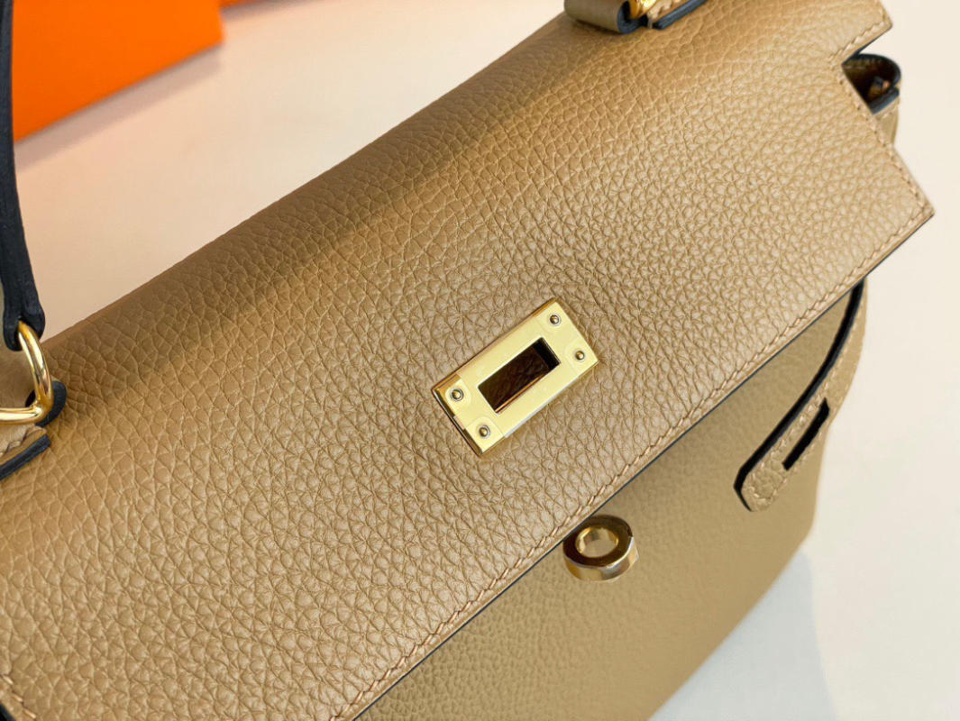 Túi xách Hermes Kelly mini màu trà sữa siêu cấp 1:1