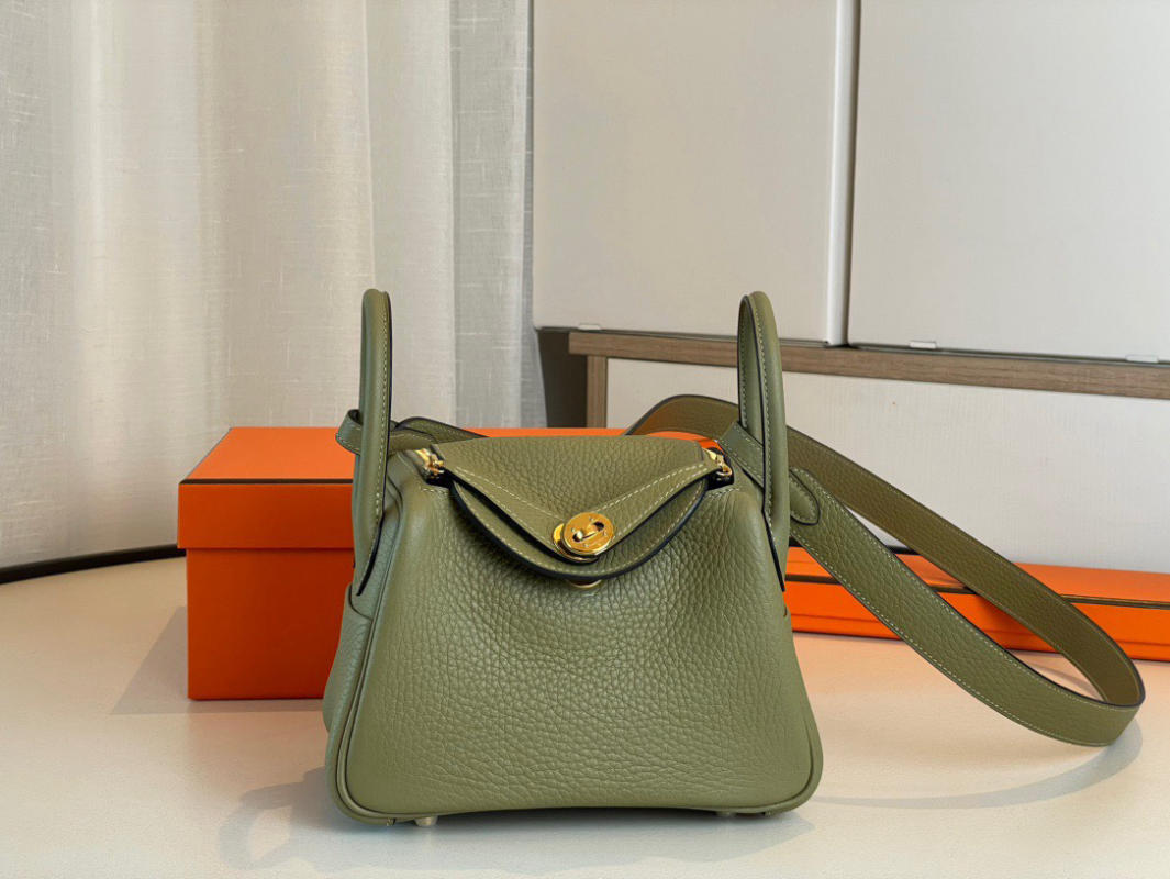 Túi xách Hermes Lindy mini sage green siêu cấp 1:1