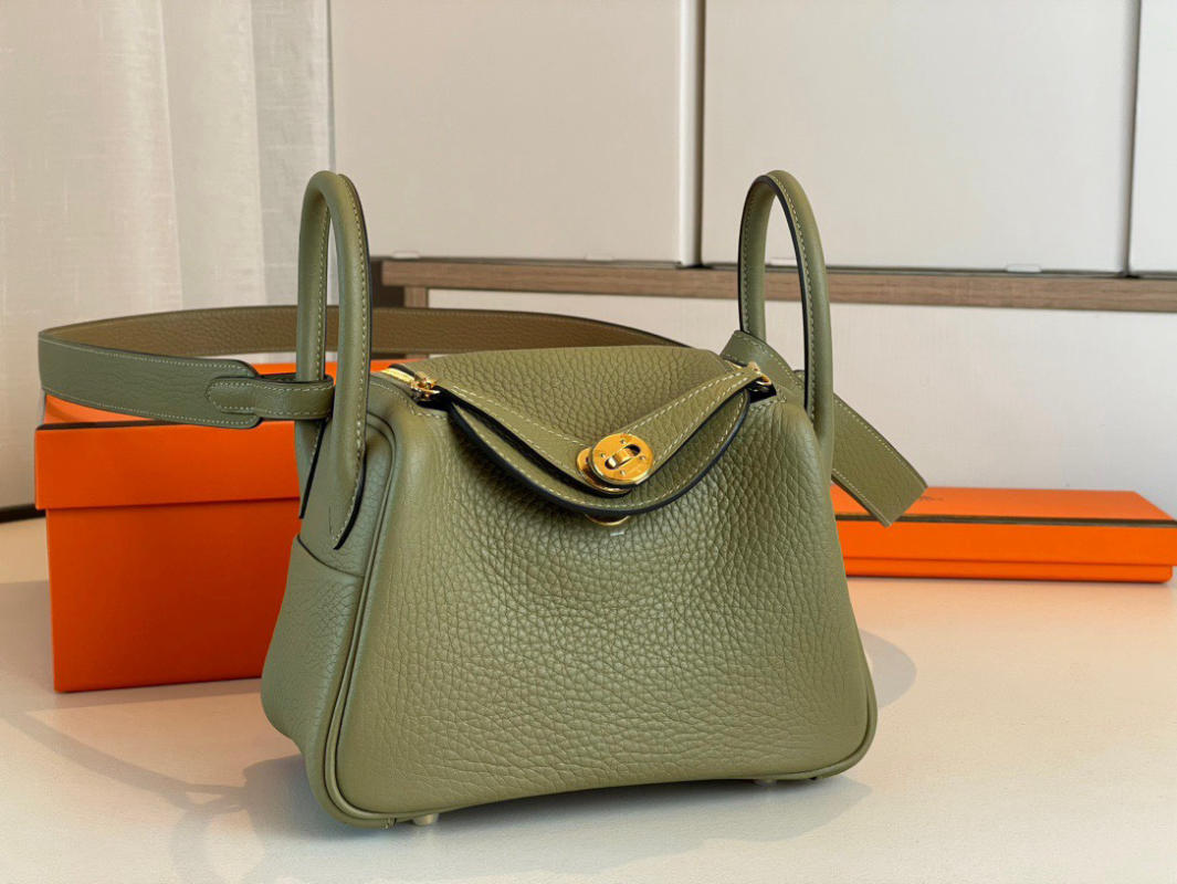 Túi xách Hermes Lindy mini sage green siêu cấp 1:1