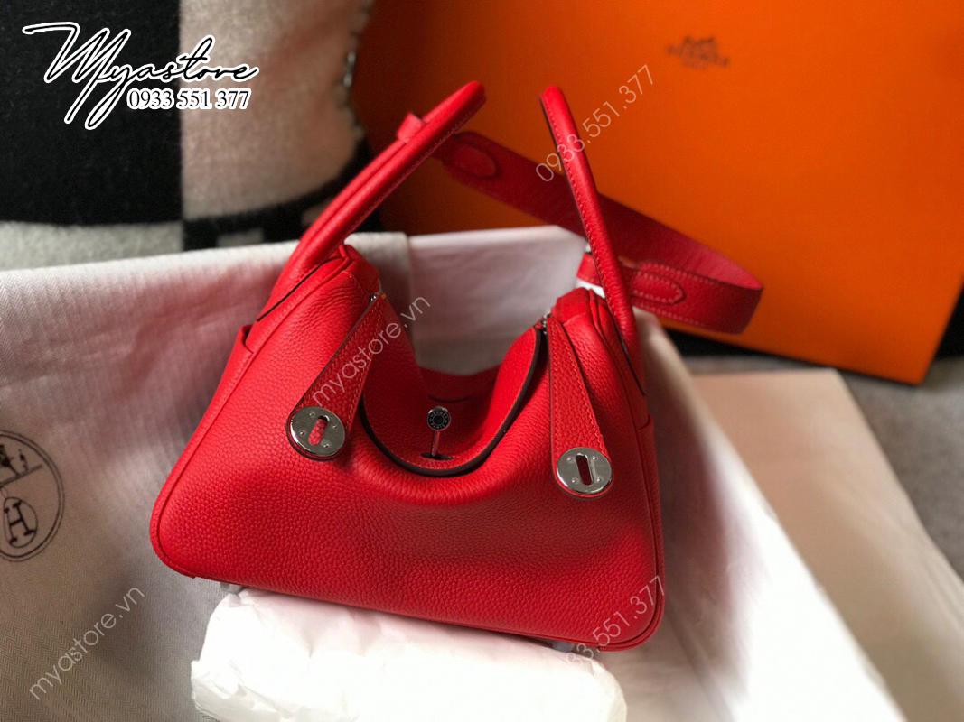 Túi xách Hermes 𝙡𝙞𝙣𝙙𝙮 siêu cấp màu đỏ size 26cm