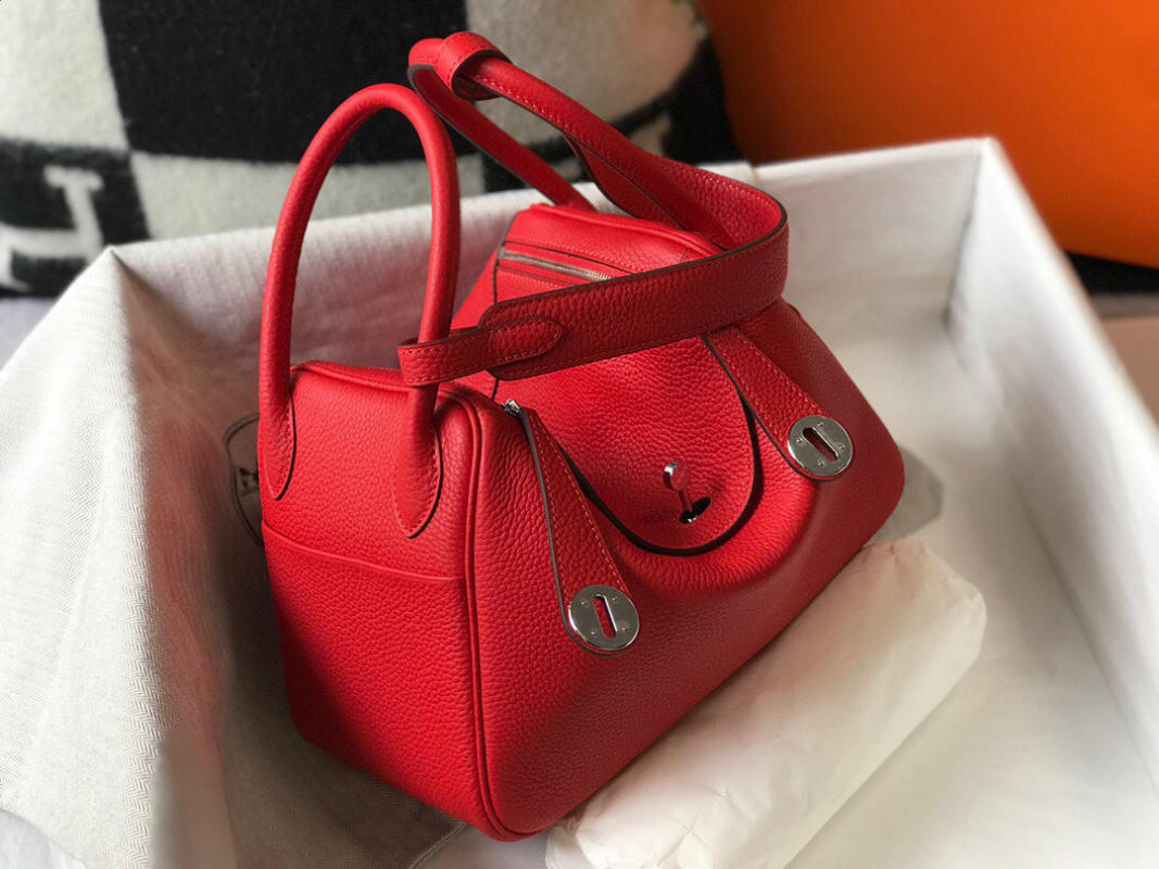 Túi xách Hermes 𝙡𝙞𝙣𝙙𝙮 siêu cấp màu đỏ size 26cm